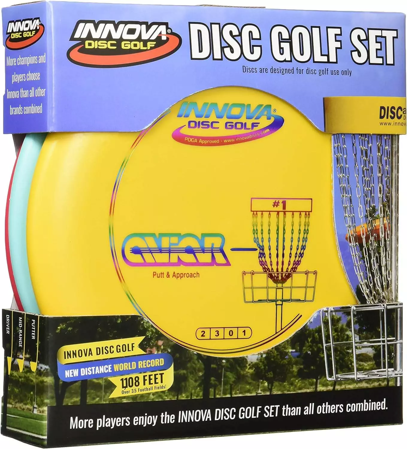NQV Disc Golf Set with Backpack,Disc Golf Beginner Set,12 Pack Flying Discs  with Putters Drivers Mid Ranges+1 Blue Disc Golf Bag Fluorescent Portable